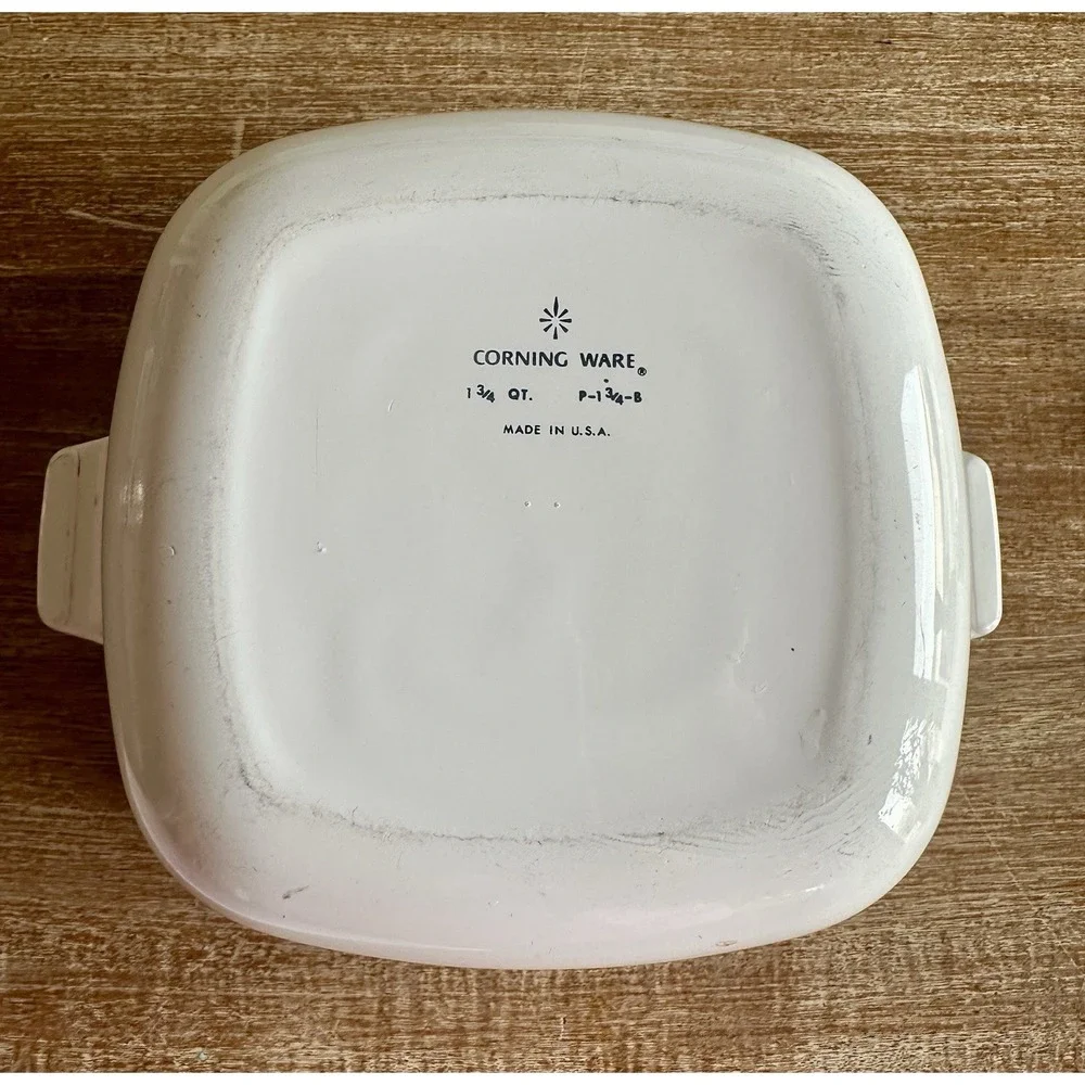 Retro Corningware Cobalt Blue Cornflower Casserole Dish 1 & 3/4 Quart‎ No Lid